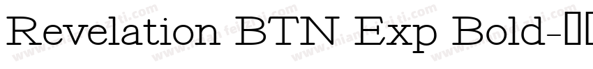 Revelation BTN Exp Bold字体转换